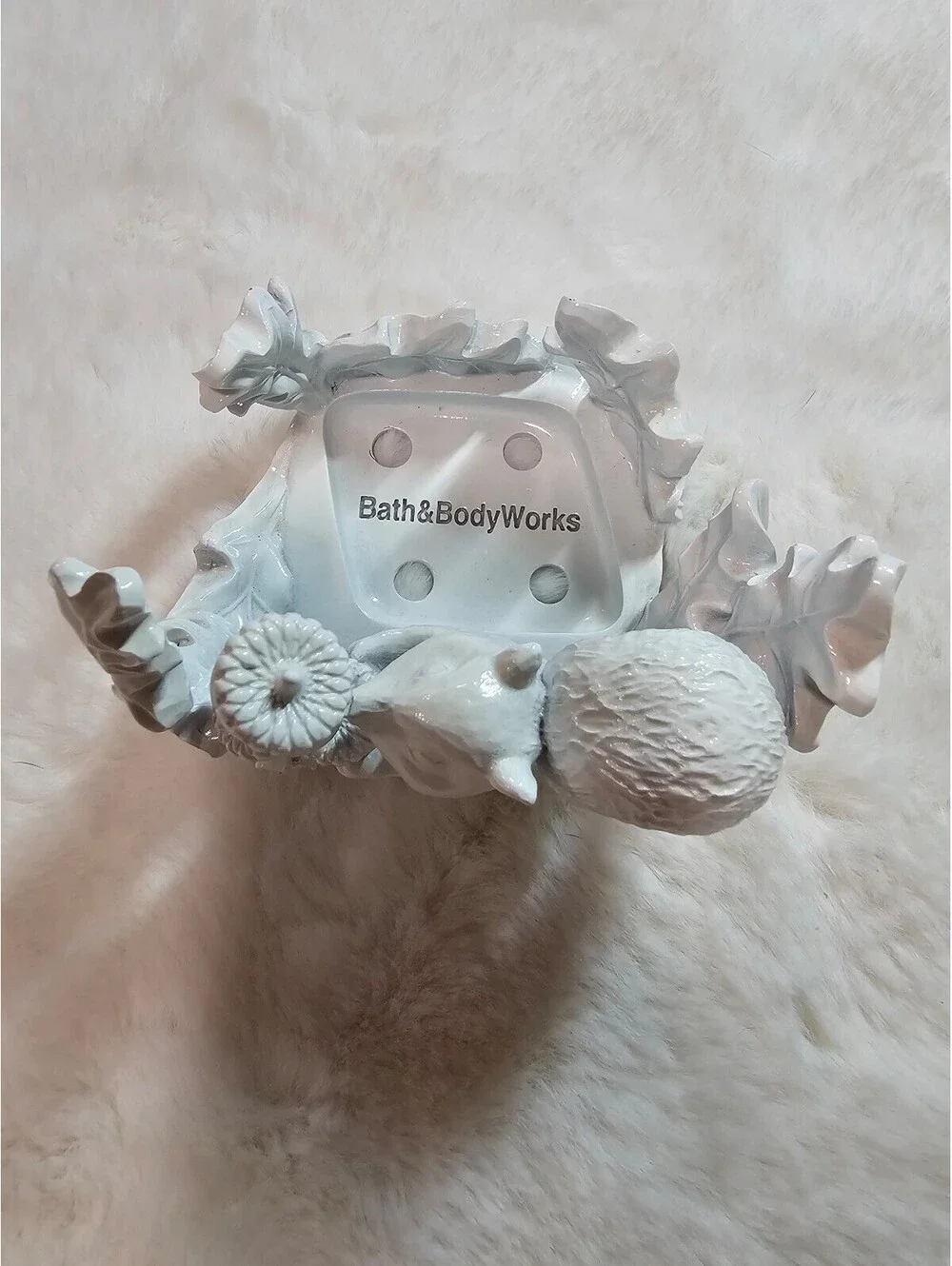 Squirrel with Nuts Candle and Soap holder Set